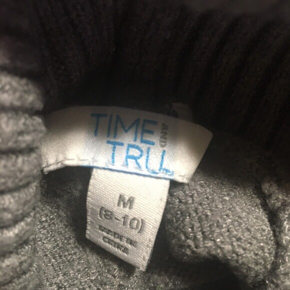 ✨️3 For $20✨️  Women M gray turtleneck long sweater Oversize CoastalGrandma 90s - Picture 3 of 8